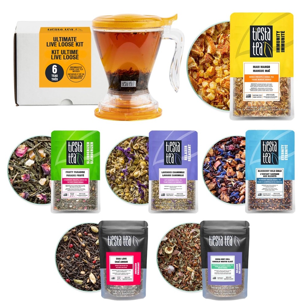 SEALED Tiesta Tea Ultimate Live Kit Premium Loose Leaf Bottom Dispensing Infuser